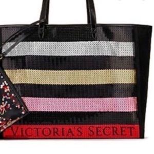NWT Victoria Secret tote bag+pouch!